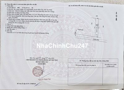 Cần bán đất thổ cư Bến Cầu, Tây Ninh
