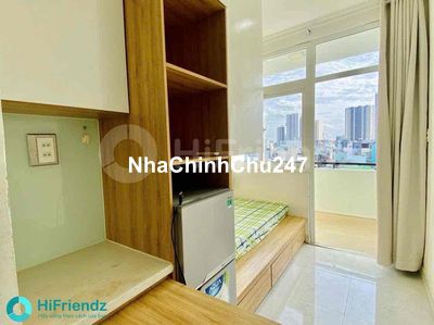 Căn hộ mini Full Nội Thất Ban Côg lớn kế cầu Chữ Y