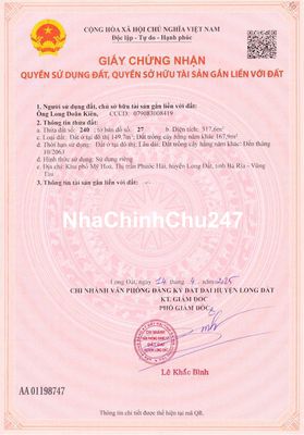 CHỦ BỎ CỌC 200TR LÔ GÓC 2 MẶT TIỀN NGÀY HỒ BÚT THUYỀN TT PHƯỚC HẢI