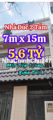 BÁN NHÀ MẶT TIỀN XUÂN THỚI 1. GẦ. CHỢ CHỮ S TRẦN VĂN MƯỜI