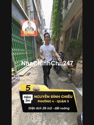 🏠 Nhà chính chủ Quận 3 hàng xóm cư xá Đô Thành, Diện tích: 26m2 - đầy