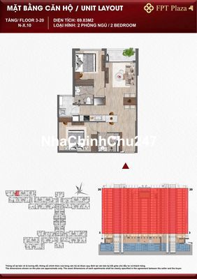 Chính chủ cần nhượng lại căn chung cư 2PN FPT Plaza 4 Đà Nẵng giá tốt
