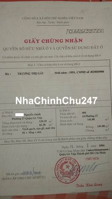 CHÍNH CHỦ BÁN NHÀ HẺM XE HƠI NGUYỄN OANH, P.17, GÒ VẤP