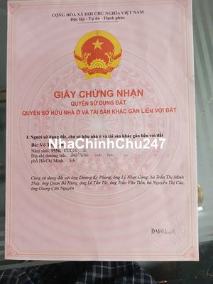 CHÍNH CHỦ CẦN BÁN NHÀ  TẠI XÃ PHƯỚC LÝ - H.CẦN GIUỘC - LONG AN