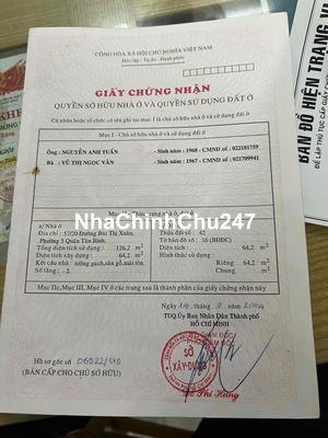 Chính chủ bán 1219/43 Hoàng Sa 4.3x15 trệt 1 lầu . xe hơi vào nhà