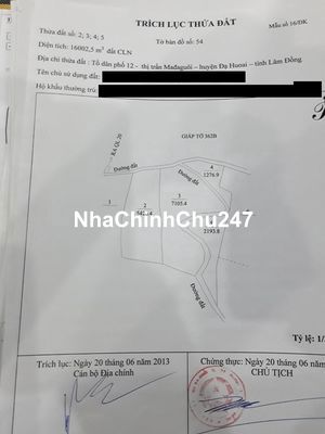 Chính chủ cần khu đồi Đường Quốc Lộ 20, Thị trấn Ma Đa Guôi, Lâm Đồng