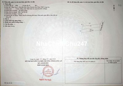 Bán nhà riêng chính chủ 266m2 tại thị trấn Đức Hòa 