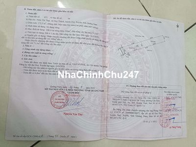 chính chủ cần bán 177 m đất ở Duy Thành 