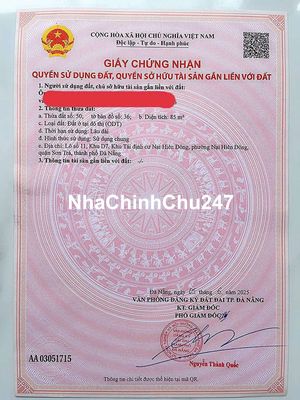 Bán đất mặt tiền đường Đỗ Hành, Sơn Trà, Đà Nẵng. chính chủ.