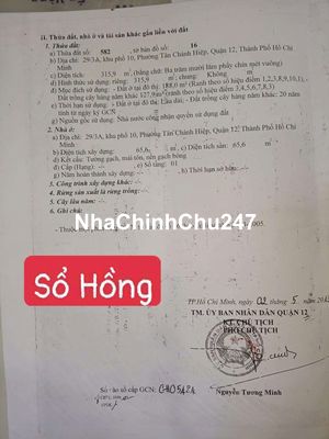 Nhà Siêu Rẻ Bv Q12. 1T1L 2PN, Đất thổ cư, chính chủ