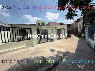 CHỦ BÁN GẤP 187M2 ODT CÁCH CHỢ TÂN PHƯỚC KHÁNH 100M - GIÁ SIÊU RẺ
