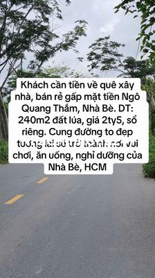 Chủ kẹt tiền bán lỗ lô đất MT Ngô Quang Thắm, Nhà Bè