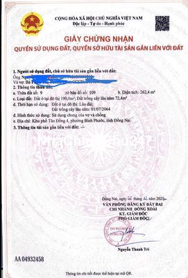 Chính chủ bán đất trung tâm Đồng Xoài, TP. Đồng Nai - Chưa đến 6,5 tỷ
