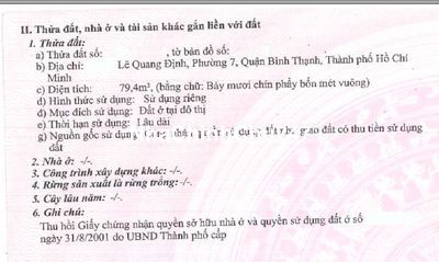 CHÍNH CHỦ GỬI BÁN NHÀ 2 MẶT TIỀN HẺM XE HƠI LÊ QUANG ĐỊNH, BÌNH THẠNH
