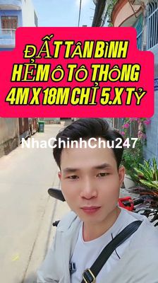 Tân bình đất thổ cư gần sân bay hẻm xe hơi thông chi 85tr/m2