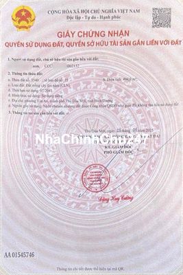Chính chủ cần bán 494m2 đất Tân An cách DT744 chỉ 500