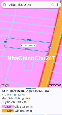 CHÍNH CHỦ CẦN BÁN ĐẤT Ở NGUYỄN HỮU CẢNH. DT 128M2. ĐƯỜNG THÔNG. NG 5,2
