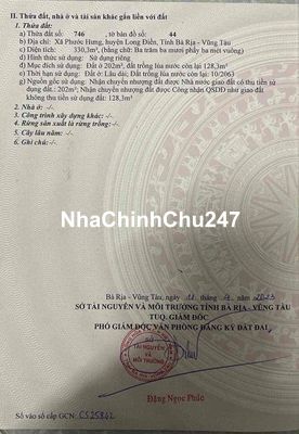 chính chủ Đất sổ đỏ 330.08m2 nở hậu cần bán gấpđường Nguyễn Tất Thành