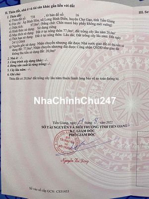 CHÍNH CHỦ cần bán gấp ĐẤT THỔ CƯ SẠCH ĐẸP