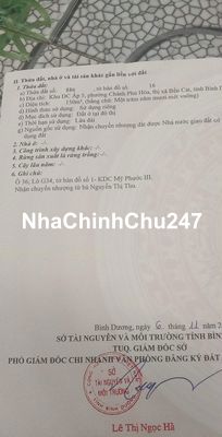 Chính chủ bán đất khu dân cư mỹ phước 3