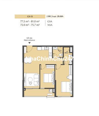 Chính chủ cần bán căn 2PN toà CT5 - Masteri Park Place