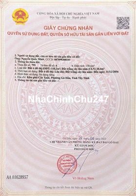🔰🔰🔰CHÍNH CHỦ - BÁN NHÀ MẶT TIỀN 5X30M HÙNG VƯƠNG, PHƯỜNG GÒ DẦU