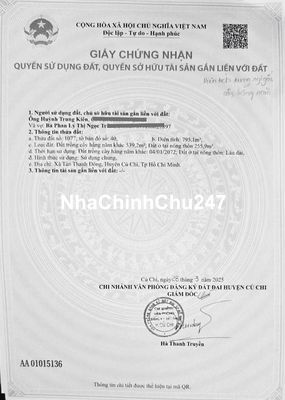 ĐẤT CHÍNH CHỦ 2 MẶT TIỀN NGUYỄN THỊ NẾP, DT: 800m2, SHR, CHỈ 8.3 TỶ