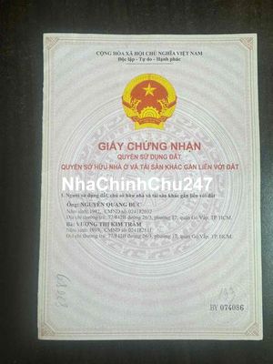 Chính Chủ Bán Nhà Mới 2MT HXH 56m 3,6x16 2L 3pn 2wc Giá 6,97 Tỷ TL