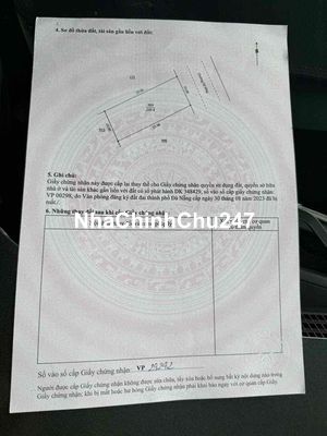 chính chủ gởi bán lô đất mặt tiền  đường nhựa  9 m hoà t tiến