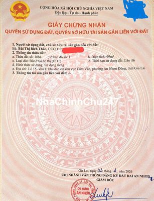 CHÍNH CHỦ BÁN ĐẤT KDC CẨM VĂN 99M2 NGANG 5,5M - MẶT TIỀN ĐƯỜNG 14M