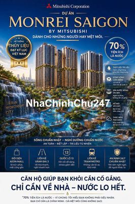 Chủ đầu tư Mitshubishi - Monrei Sai Gon - từ 38tr/m2.