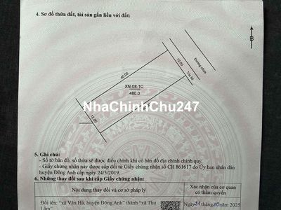 CHÍNH CHỦ BÁN NHANH 1917m²ĐẤT SỔ ĐỎ LÀNG NGHỀ THƯ LÂM–ĐÔNG ANH–HÀ NỘI