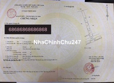 CHÍNH CHỦ BÁN ĐẤT MẶT TIỀN TẠI QL 91 - P. CHÂU VĂN LIÊM, Ô MÔN, CTHO